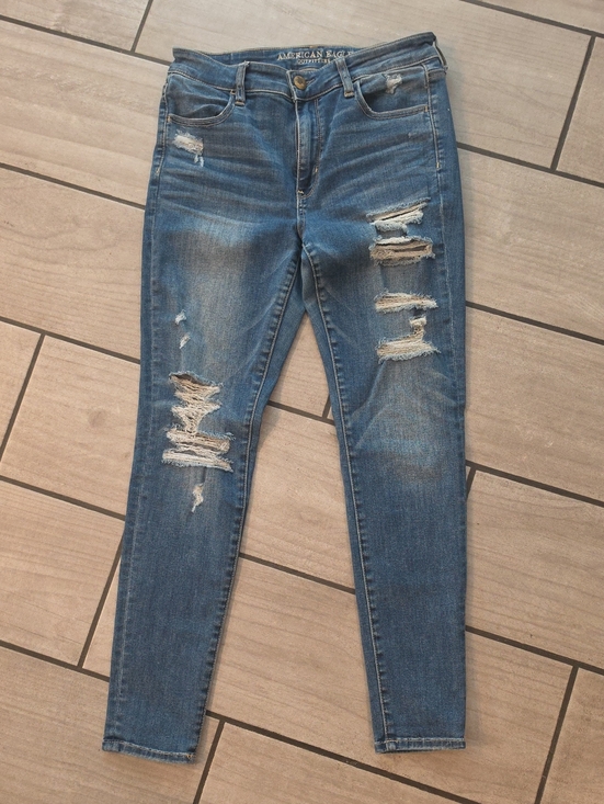 American Eagle Outfitters Denim - American Eagle Outfitters Blue Ripped Skinny Jeans